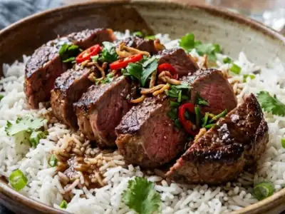 Red meat with rice